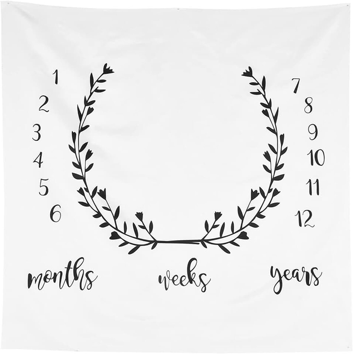 100 cm x 100 cm baby mijlpaal deken fotodeken, pasgeborenen fotografie babydeken fotoshooting rekwisieten voor kinderen (C)