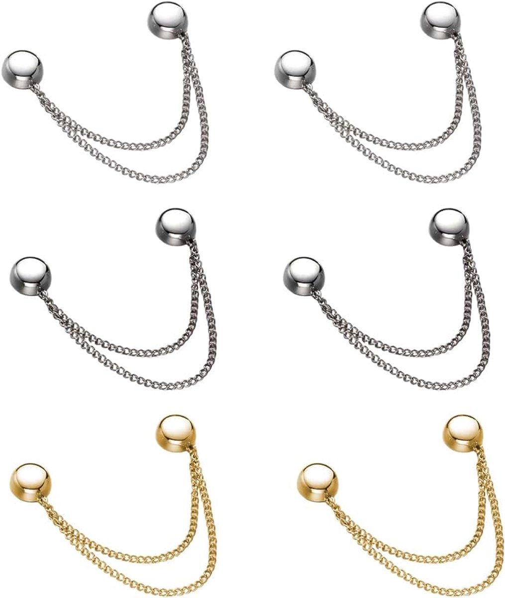 6 stuks magnetische kledingklemmen, broekclips voor korting, sterke magneten, clips met cardiganketting, manchetzoom, bevestig de zoom van de kleding