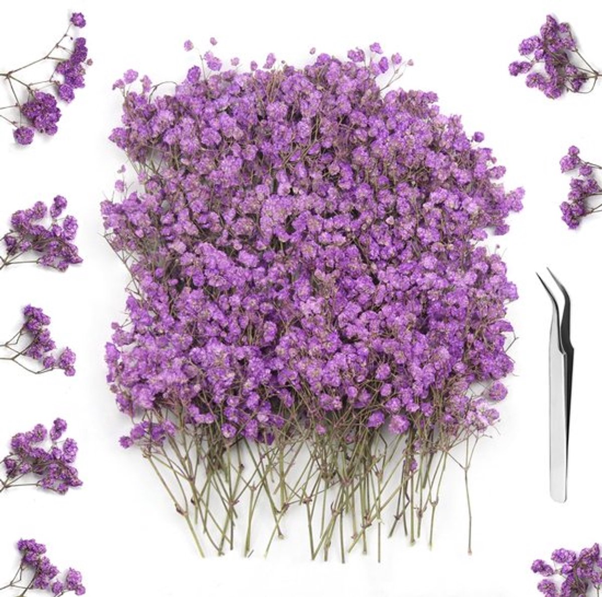 - Gedroogde Gypsophila Bloemen - Decoratieve Drogen Bloemen - Romantische Kleuren - Creatieve Knutselprojecten - Ideaal voor Binnen - 120 S...