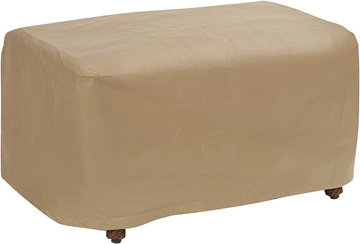 Covers Weerbestendige Ottomaanse hoes, Groot, Tan Kleur: Tan Stijl: Groot Buiten, Huis, Tuin, Levering, Onderhoud