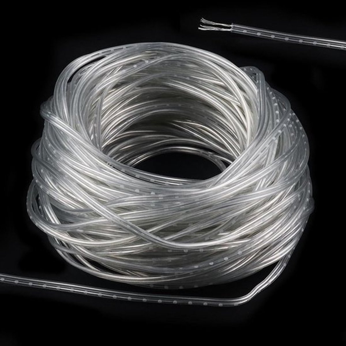 25 meter transparante PVC kabel voor decoratieve verlichting - 14 AWG - 2 kernen