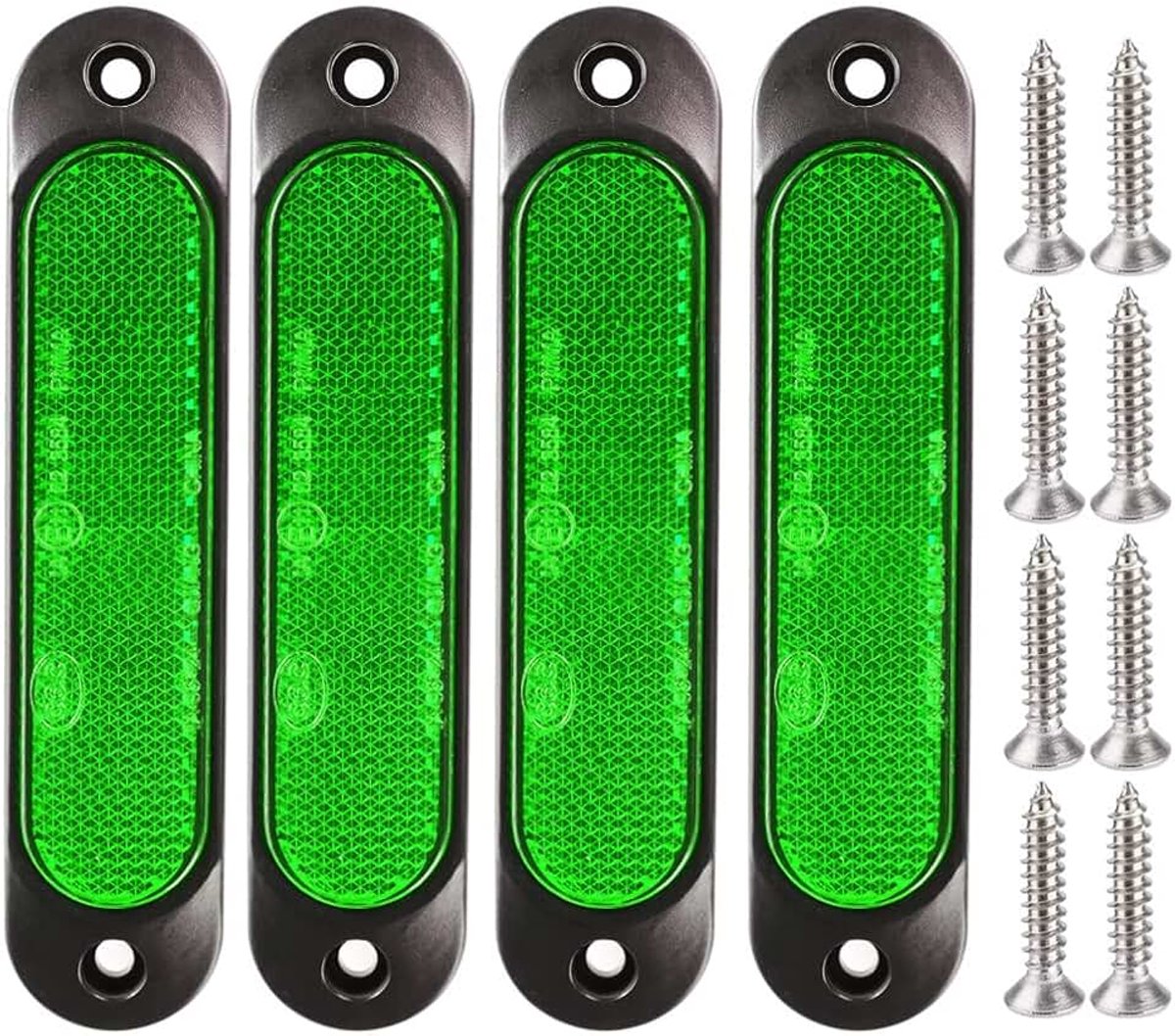 4st Groen 12V-24V Voorzijde Markering 27 LED Trailer, Achter Led Marker Trailer Parking Richtingaanwijzers voor Truck Bus Boot Rv Vrachtwagens SUV UTV