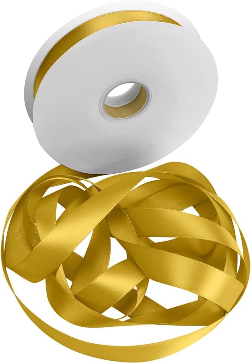 2,5 cm 91 m gouden satijnen lint linten