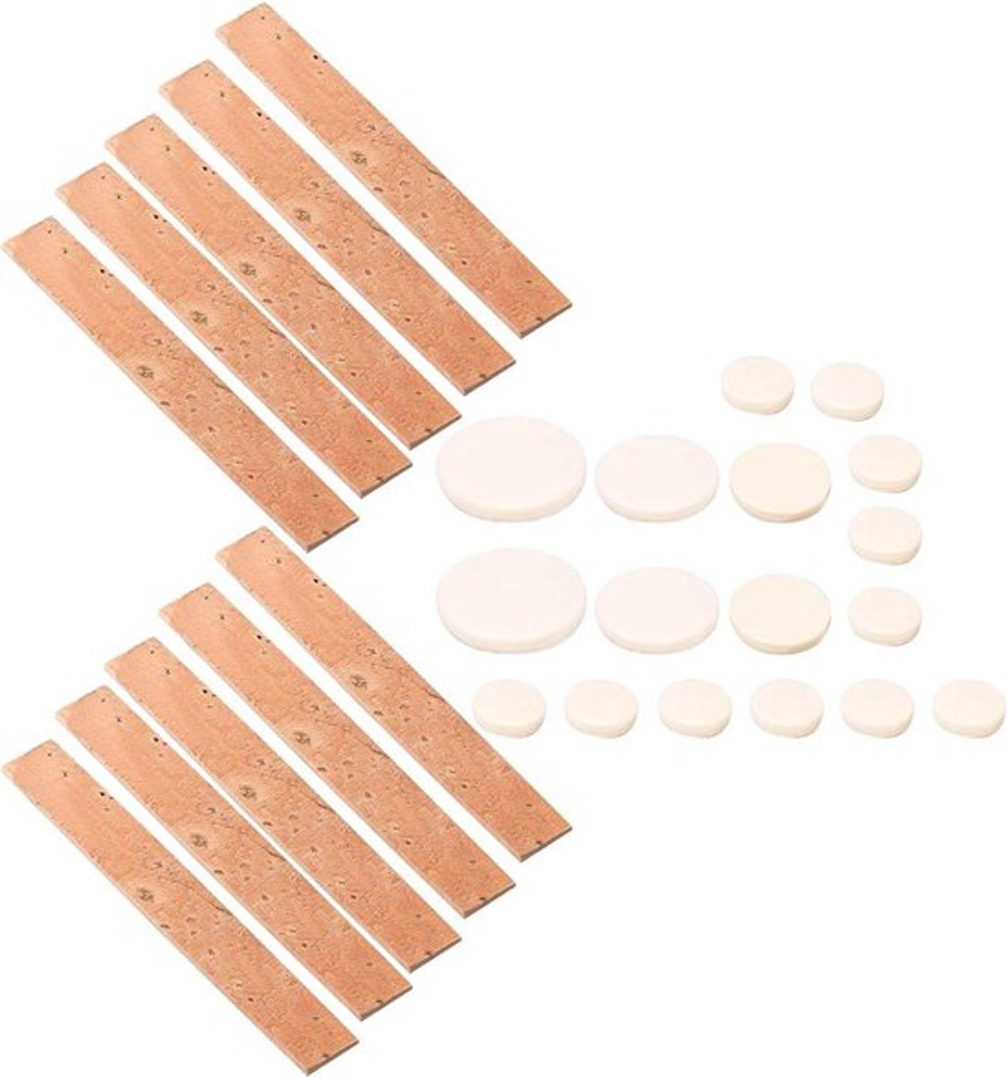Klarinet Accessoires Set: Geluidsgat Pads en Kurk Lakens - 27 stuks - Voor Muzikanten en Reparaties