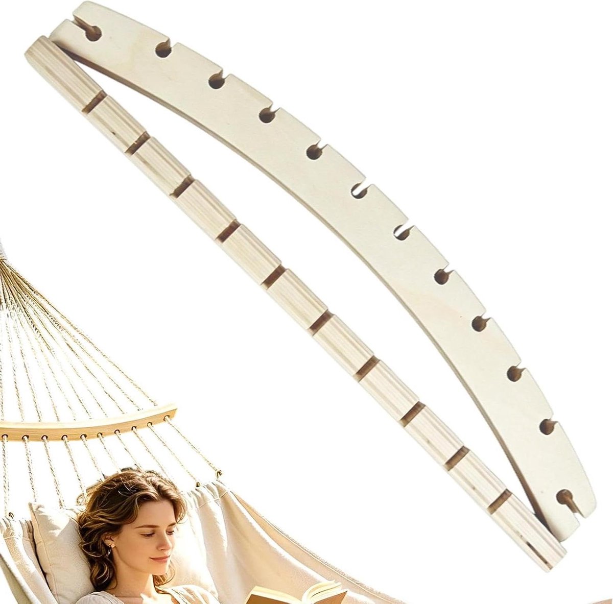 Hangmatspreider - Hangmat spreiderstok - Buiten Ontspannen - Afneembare Houten Ondersteuning - 40 cm - Niet gespecificeerd