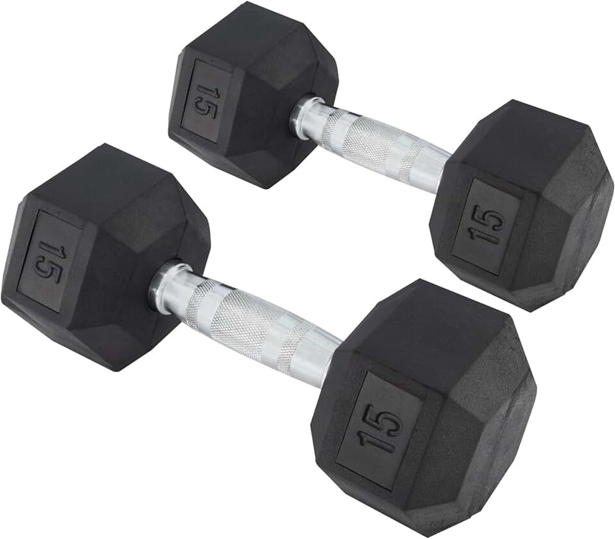 Can - Grote zeshoekige stalen halters voor training thuis en in de sportschool, set van 2 met gewichten van 2,2 tot 11,3 kg van UCAN