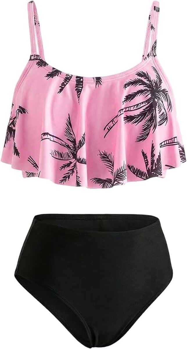 Set Tweedelige Badpakken Kinderbikinislips Badmode Zwempak Zwemkleding Zwemset voor Kinderen 9-14 Jaar