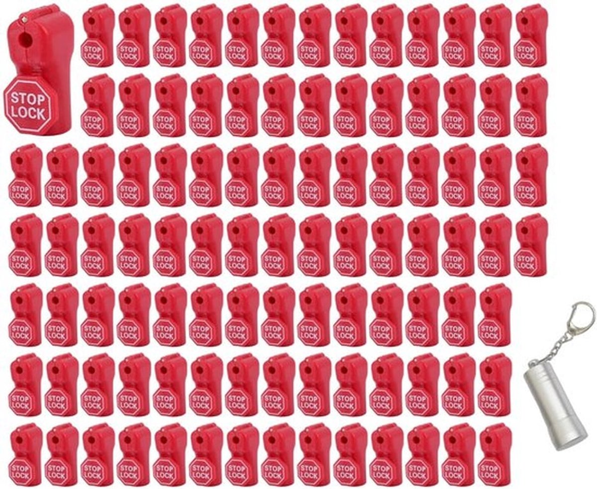 Stopper 100 Stuks - Antidiefstal - 6mm Perforatie - Geschikt voor Haak - Duurzaam - Eenvoudig te Installeren - Anti-diefstal Slot
