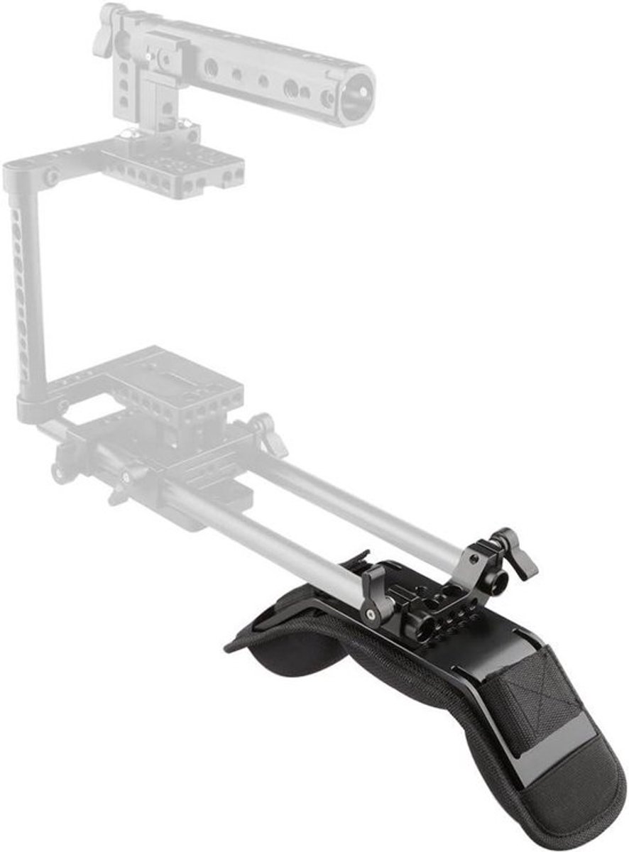 Schouderkussen voor DSLR-rig met 15 mm railblok voor videocamcorder DV/DC-ondersteuningssysteem
