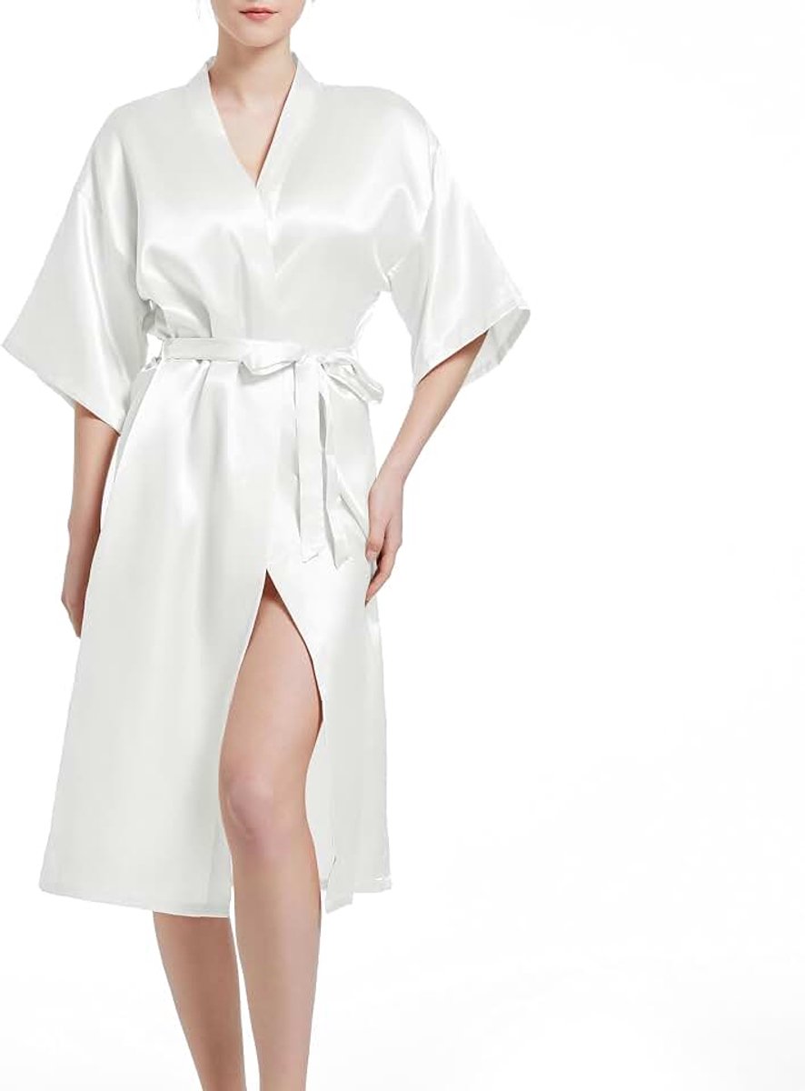 Zijden ochtendjas voor vrouwen UK dames kimono satijnen badjas lichtgewicht Japanse bruiloft ochtendjassen pyjama kort