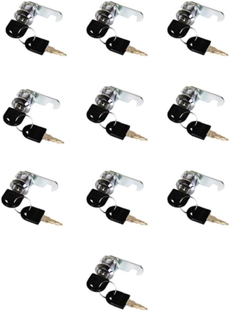 30 mm veiligheidssloten set met 20 sleutels voor kast, lade en meer