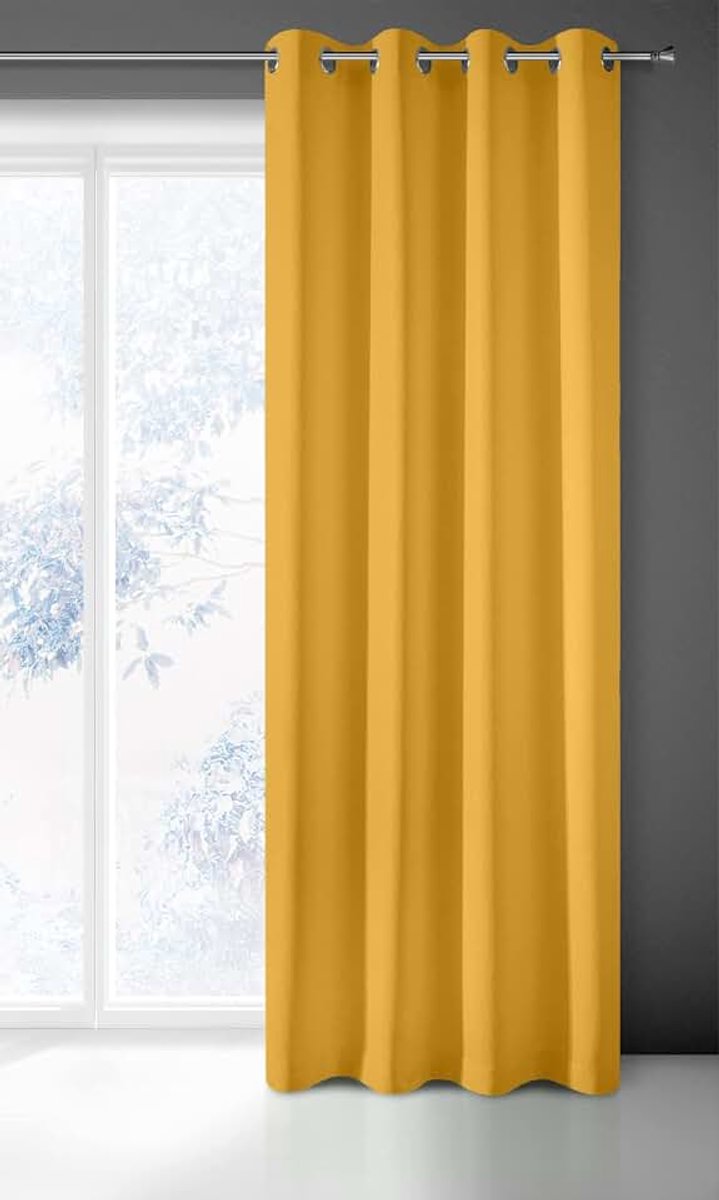 Gordijn glad eenvoudig effen - 8 ogen moderne slaapkamer woonkamer lounge kinderkamer 1 stuk afzonderlijk