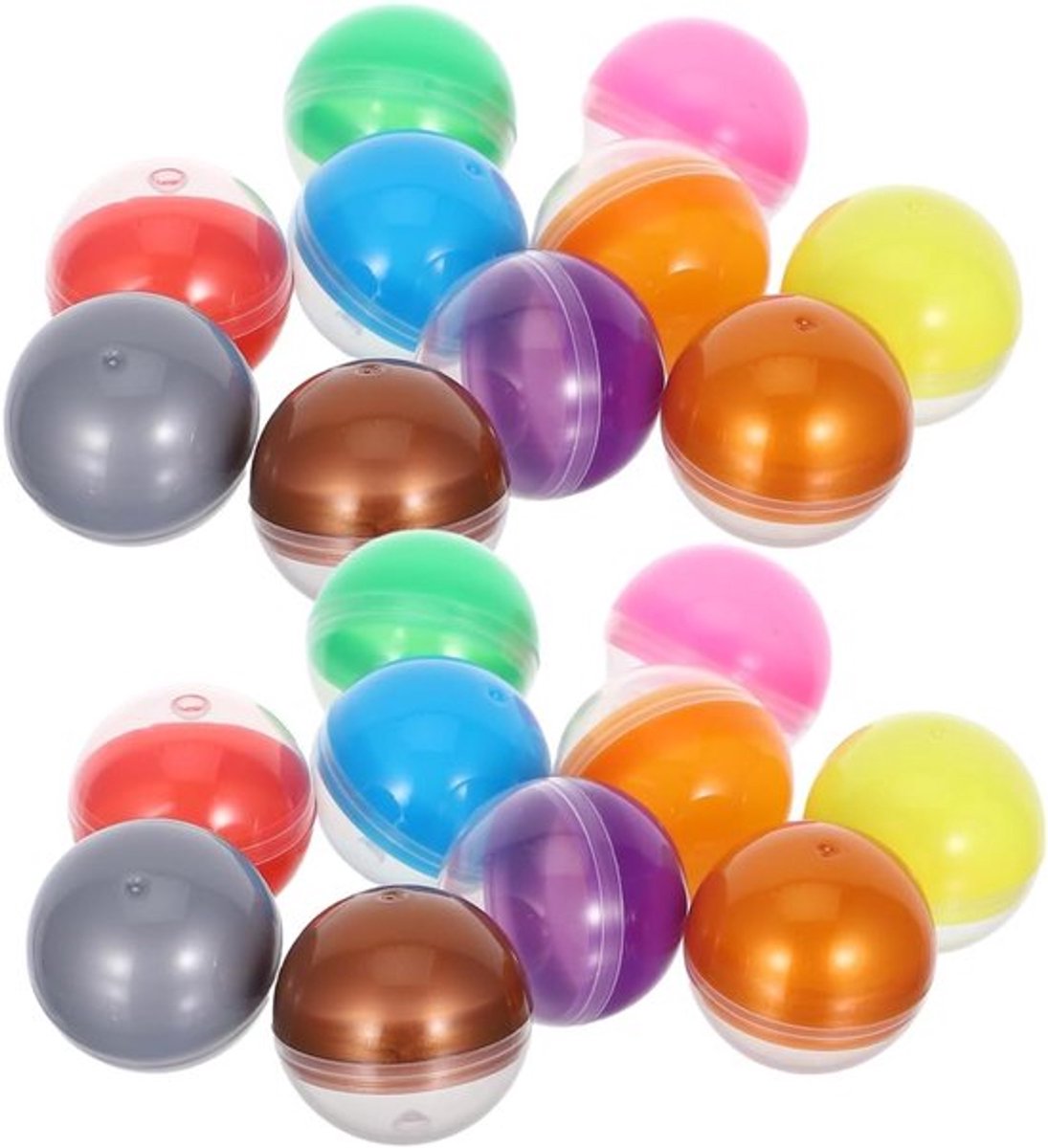 50 Stuks Lege Vulbare Plastic Ballen van 3.2cm voor Gumball Dispensers, Feestjes en Tombola's