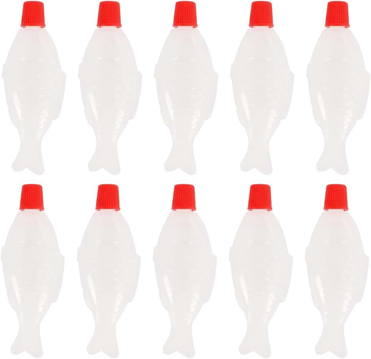 10 Stks Sojasaus Flessen Sojasaus Container Sushi Gereedschap voor Sushi, Bento Dozen en Onderweg Maaltijden (4ml)