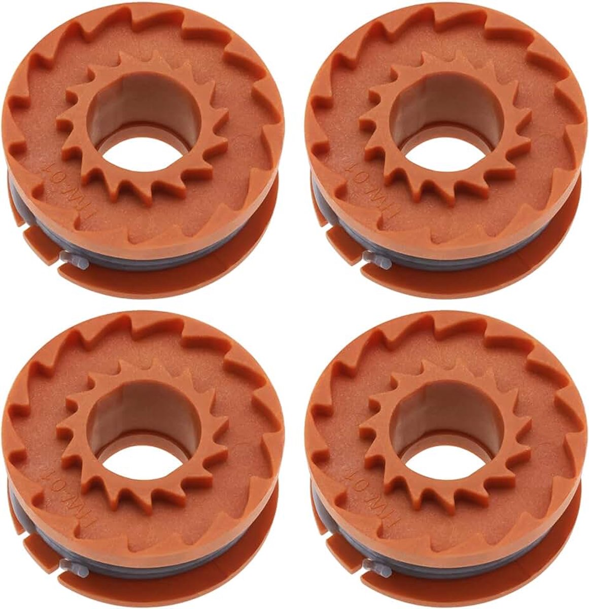 4 stuks grastrimmer spoel lijn 40,4 x 17,5 mm grasmaaier spoel compatibel met Titan 18v batterij trimmer grastrimmer lengte 2,5 m draad diameter 1,5 mm