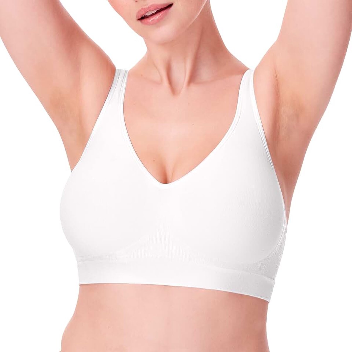 Comfort Revolution Draadloze dames-beha, volledig dekkende beugelvrije beha, stof voor koel comfort