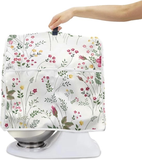 Mixer Cover - Stofkap Keukenapparaat - Keuken Opruimen - Met Handige Zakken - 6-8 Quarts - Wildbloemen — afbeelding 4