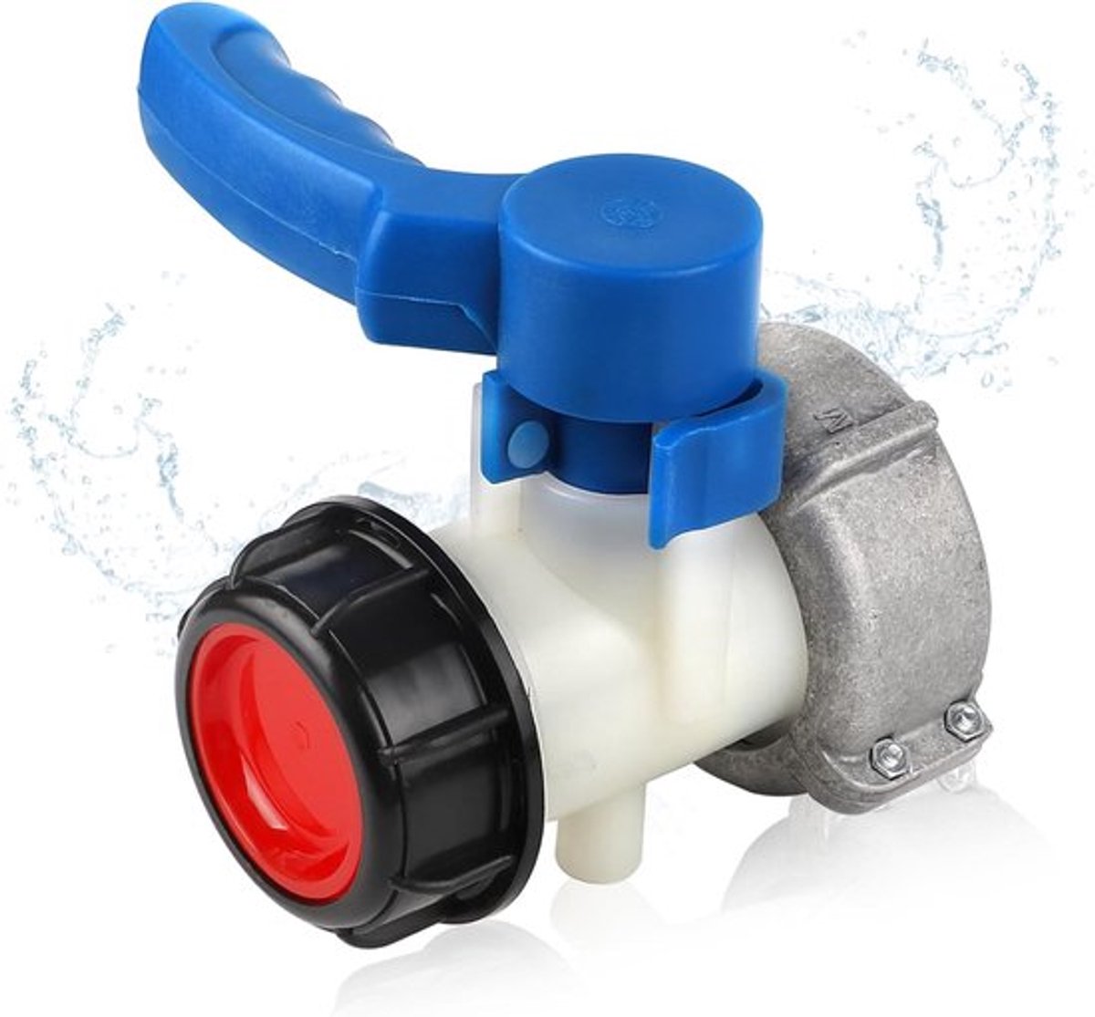 Adapter - IBC Tank Accessoires - Tankafvoerklep - IBC Afvoerklep voor IBC Container - Watertank - Regenvat - Jerrycan DN40 (62mm)