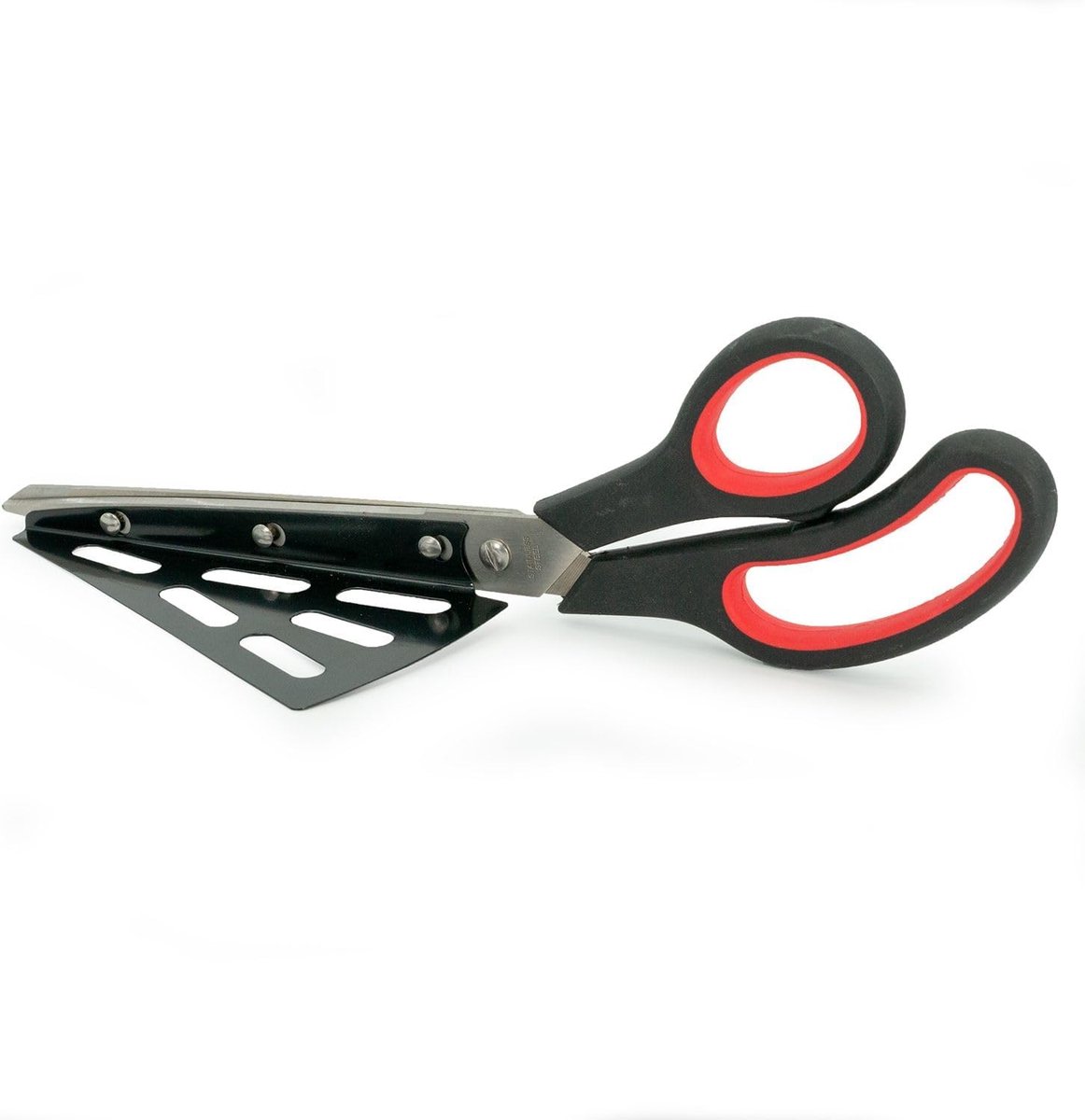 2-in-1 pizzaschaar met roestvrijstalen mes, lift en zachte grip - Pizzasnijder voor schoon snijden van pizza's, flammkuchen, taarten