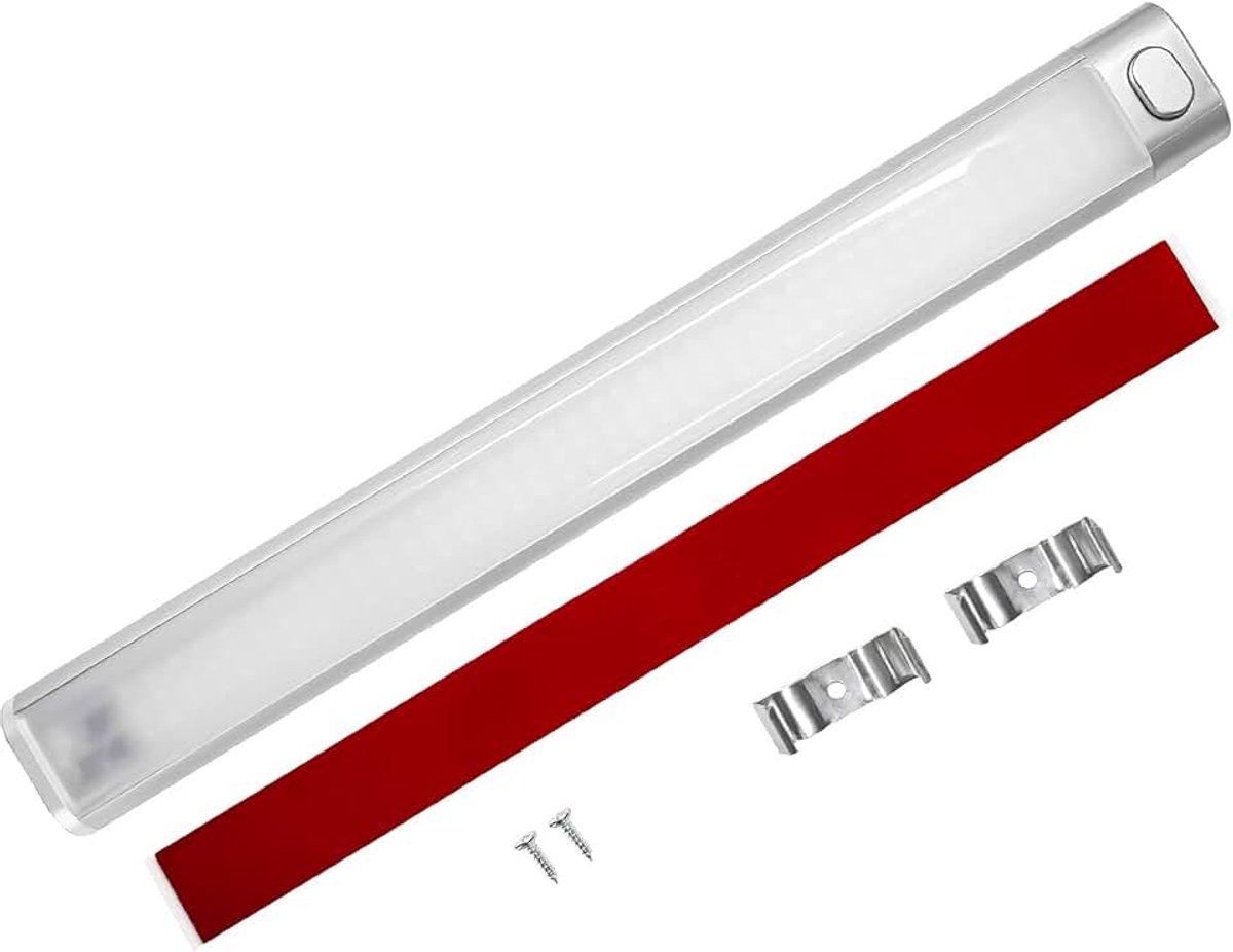 12 V, 120 leds, met extra grote schakelaar, 6000 K, witte leds, binnenverlichting voor auto, busje, caravan, boot, camper, keuken, badkamer, bar, vrachtwagen, tractor, 1 stuks