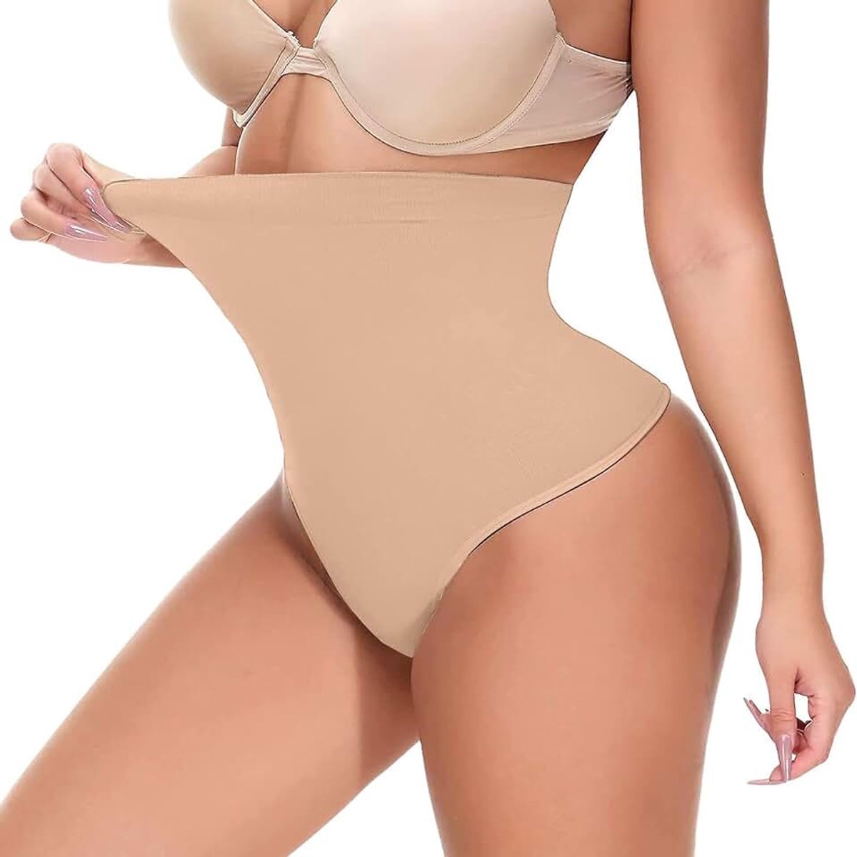 Tummy Control Thong Shapewear voor vrouwen, naadloos, vormgevend stringslipje, bodyshaper-ondergoed