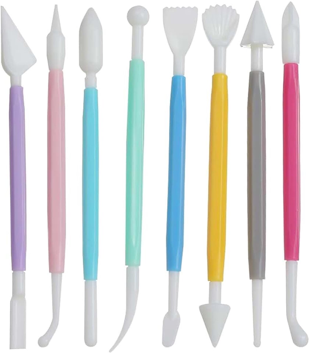 Gereedschap, 8 Stks Cake Decorating Gereedschap Icing Suiker Klei Gereedschap Sculpting Cake Modellering Gereedschap Bakken Accessoires Diy Tool