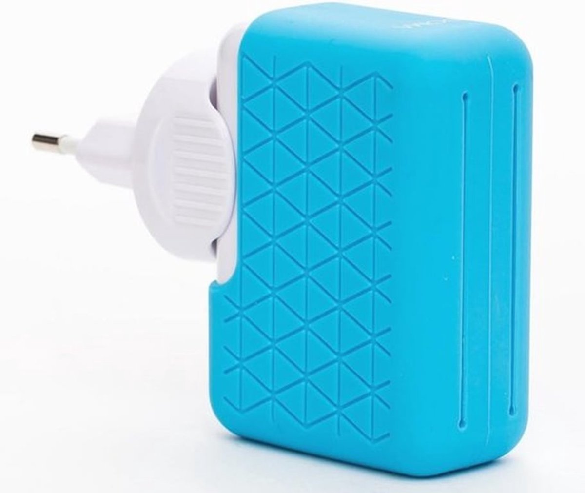 Wandlader met 4 USB-poorten - Universele Oplader in Blauw