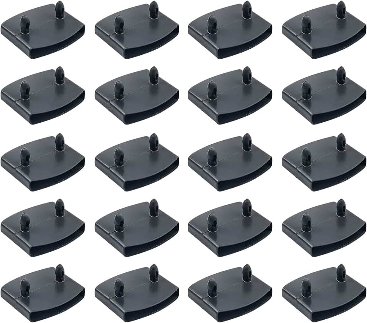20 Stuks bedlamellen, vervangende bedlamellen middenclip, kunststof bedlamellen houders kappen 55mm, voor dubbel/enkel bed en kingsize vervangende ondersteuningseindkappen