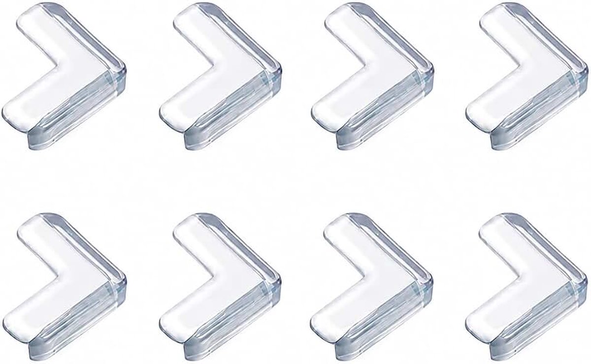 Baby - 8 stuks transparante meubelhoekbescherming - siliconen zelfklevende randbescherming, hoekbescherming baby randbescherming, beschermt baby tegen scherpe tafelhoeken, heldere