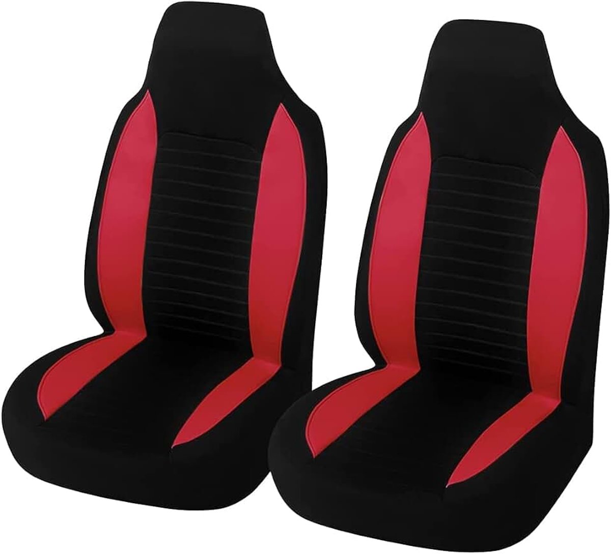Autostoelhoezen, 2 stuks, premium design, universeel inzetbare stoelbekleding, ideale pasvorm en perfecte bescherming voor alle autostoelen, rood