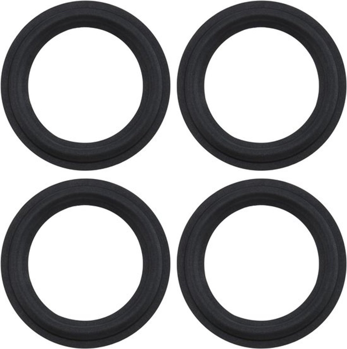 Luidspreker Reparatie Kit - Foam-edge-omranding - Vervangingsonderdeel - Zwart - 6,5 inch - Luidspreker - Omrandingen - Reparatie DIY - Geschikt voor - Luidspreker - Binnendiameter 106 mm Buitendiameter 152,7 mm - 4 stuks
