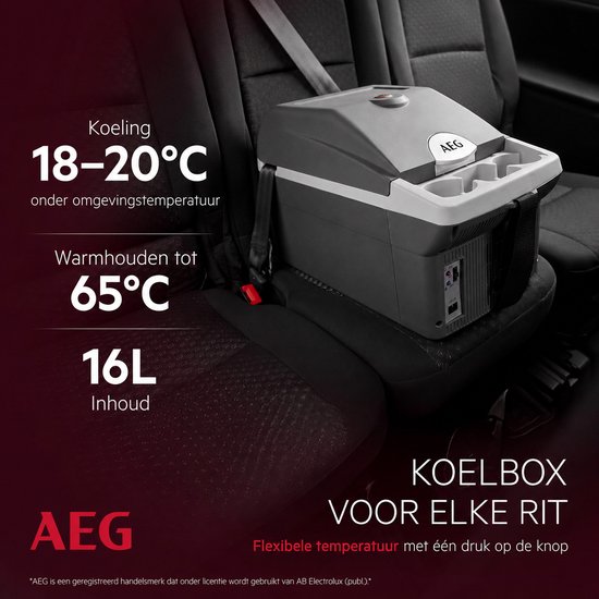 AEG Bordbar BK16 Koelbox en verwarmingsbox Thermo-elektrisch 12 V/DC Grijs 16 l van AEG — afbeelding 4