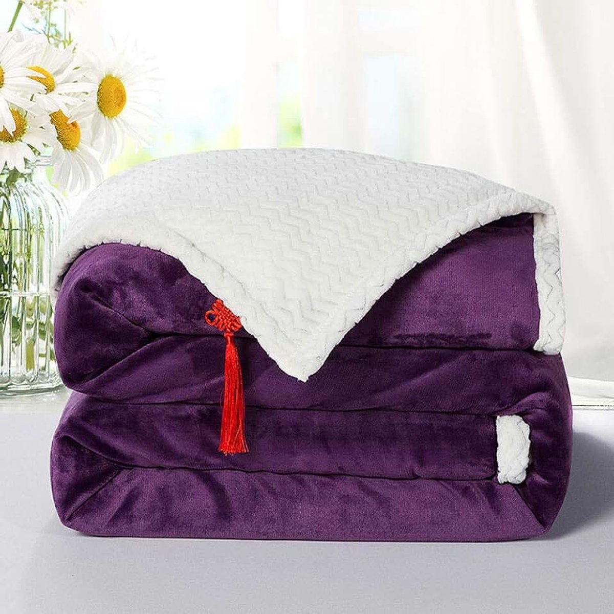 Fleece Dekens Zilvergrijs Reisformaat-Superzacht Fluffy Warm Effen Bed Gooit voor Sofa Microfiber Deken-5_200 cm X 230 cm