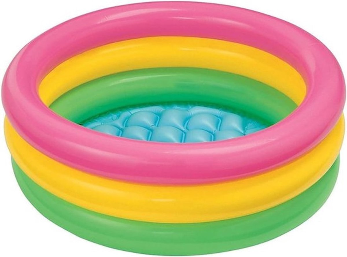 Opblaasbaar Babyzwembad Rond met Zachte Bodem, 61 x 22 cm