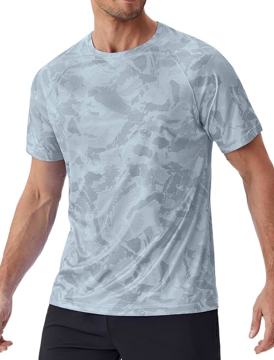 Rashguard zwemshirt UPF 50+ Korte mouwen sportshirt Surf zwemshirt Ademend compressie hardloopshirt