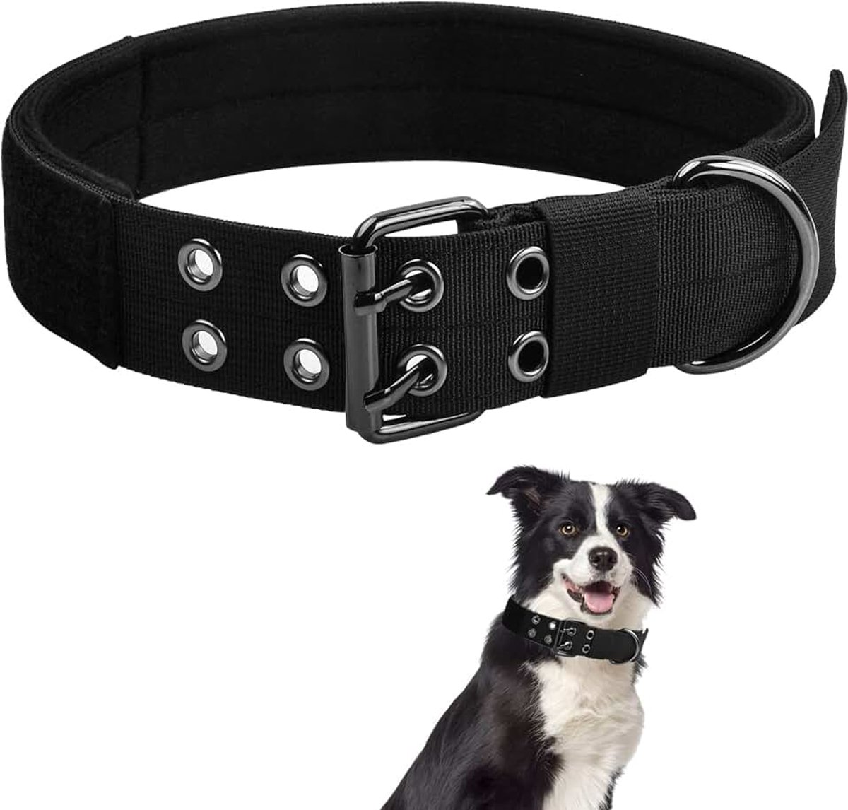Hondenhalsband, zachte, verstelbare halsband voor grote en kleine honden, XL