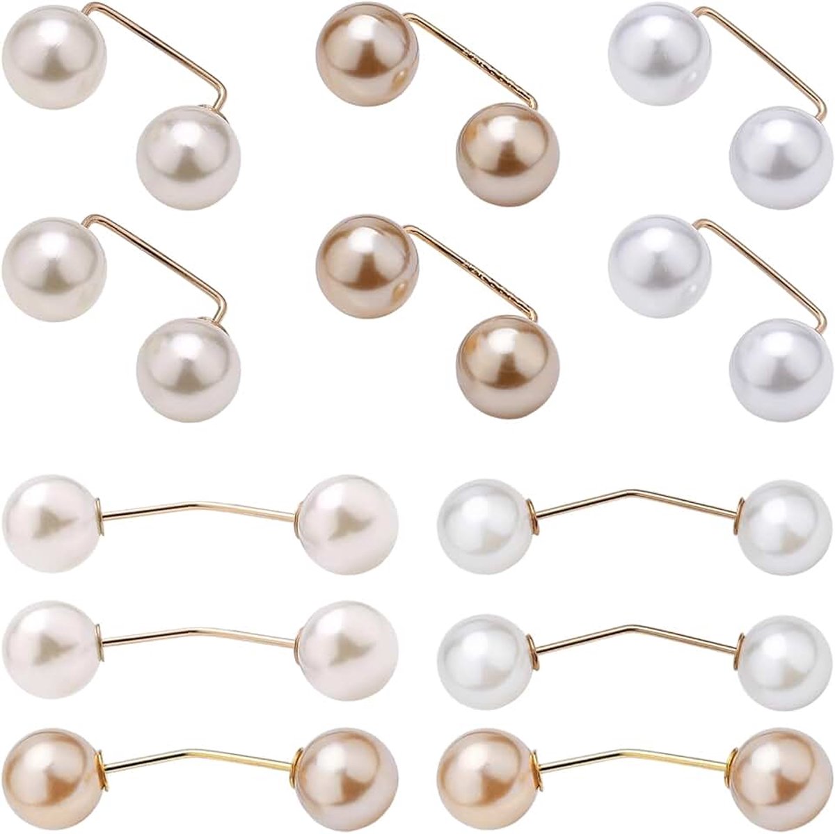 Broches voor dames met kunstparels, kunstparelbroches voor vesten/truien, elegant accessoire voor kleding, rokken, kraag