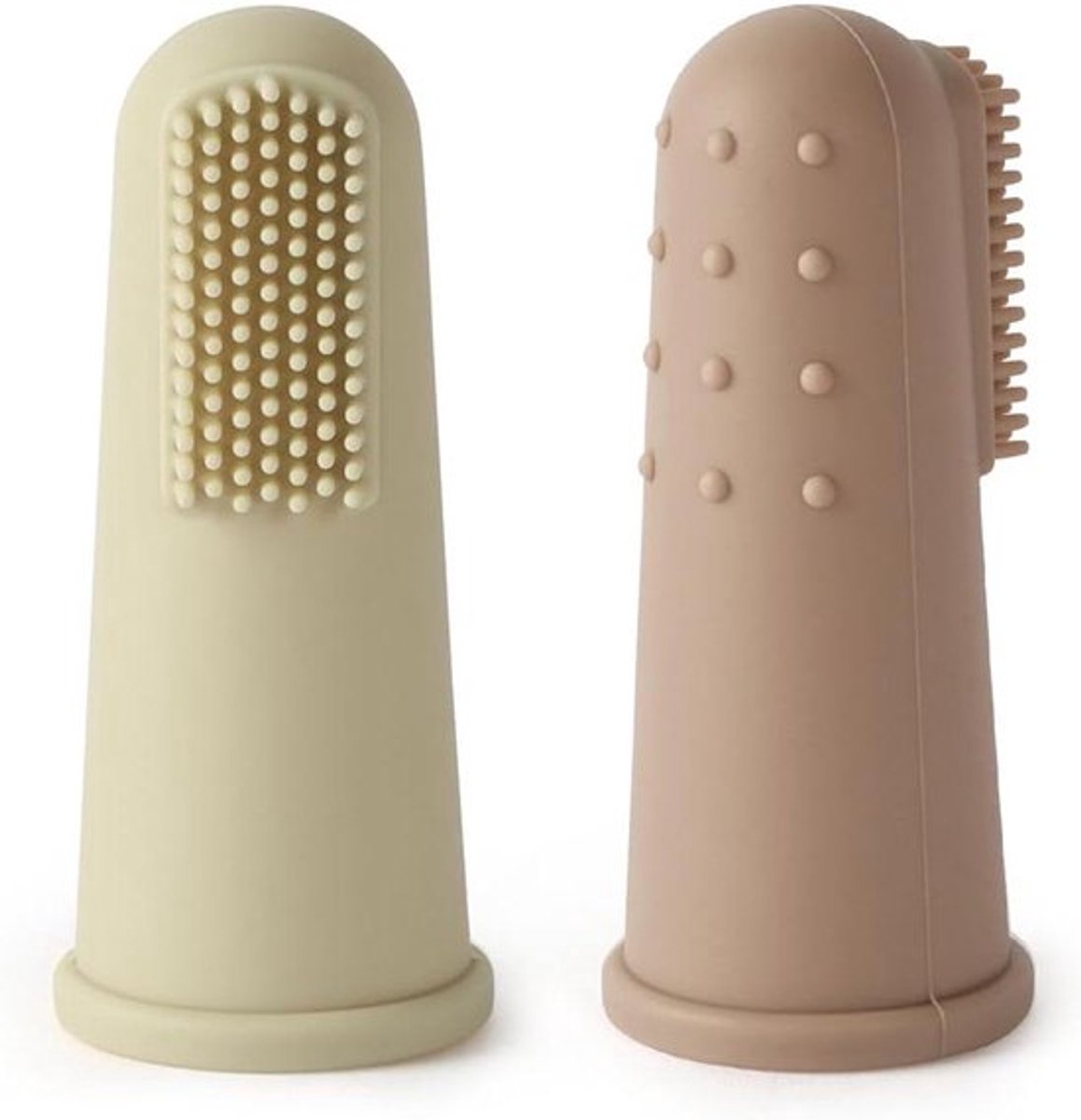 Siliconen Vinger Tandenborstel voor Baby's - Mondreiniger Kit - Tandvlees Massageborstel - Doorkomende Tandjes Verlichten - Mondverzorging - 6-18 Maanden - Roze Geel