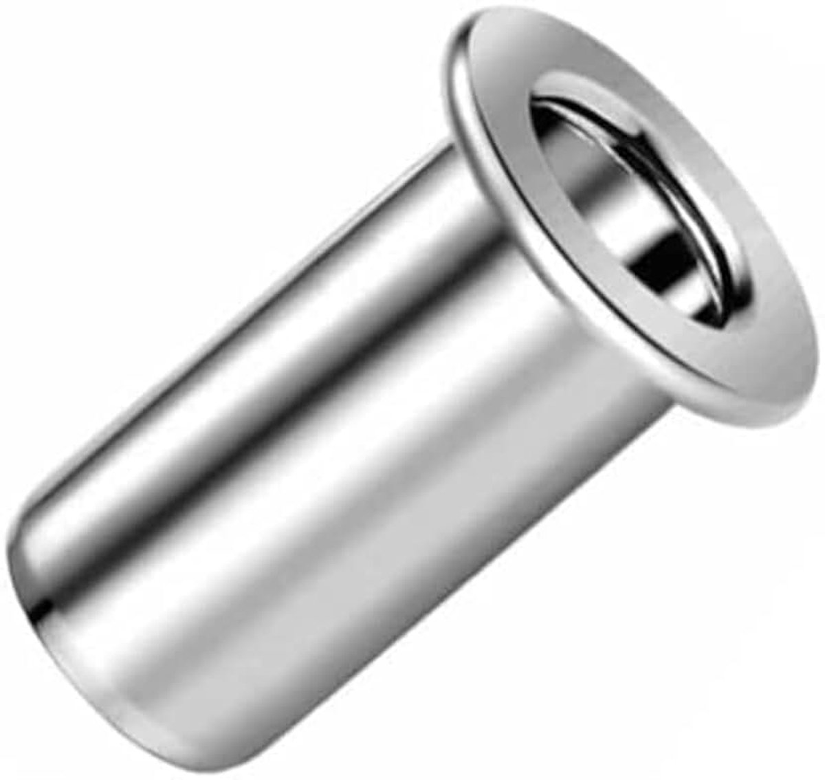 Klinkmoeren, cilindrische schacht met ronde kop, schroefdraad met open uiteinde, 6mm moer, verzinkt stalen klinkmoer voor staal, legering, koper, kunststof, glasvezel en composiet (100 pcs.)