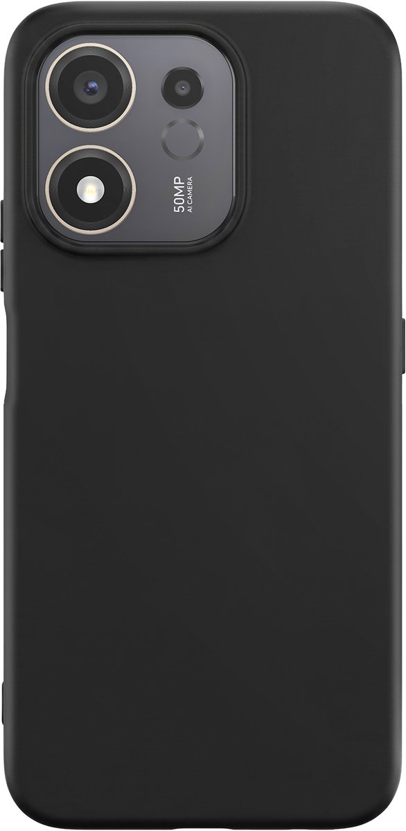 Mayaxess, Hoesje voor Honor 600 Smart van Flexibele Silicone met Verhoogde Randen, Zwart