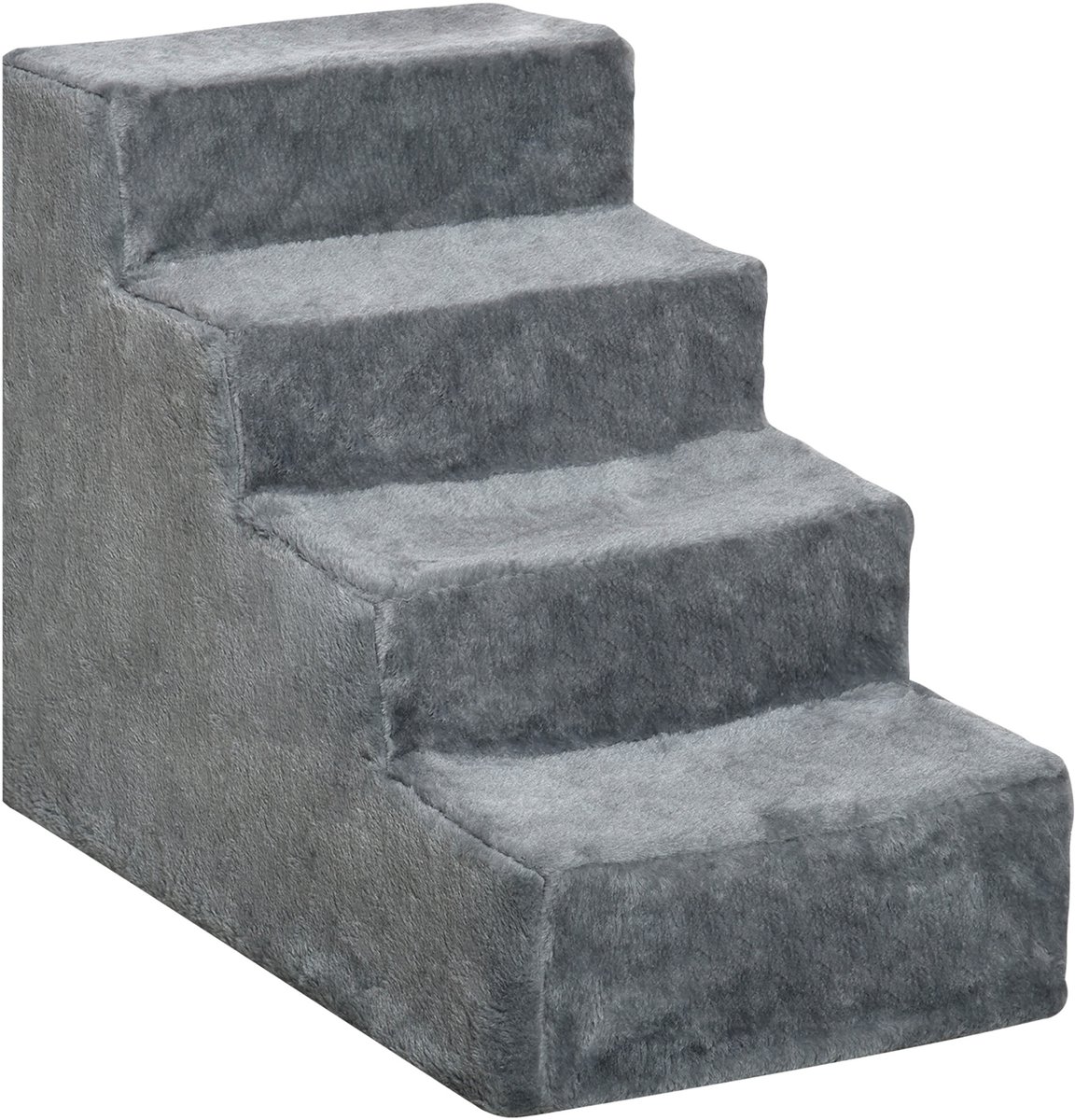 PawHut huisdierentrap - Spaanplaat - 60x35x44cm - Lichtgrijs