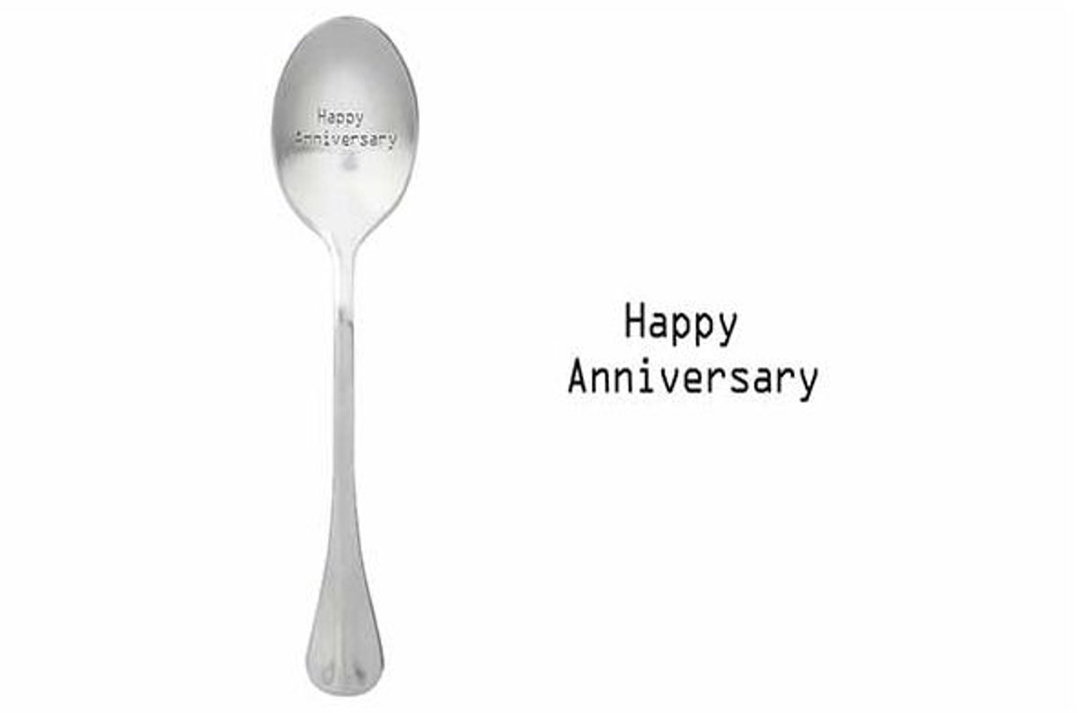 One Message Spoon Set6 Happy Anniversary