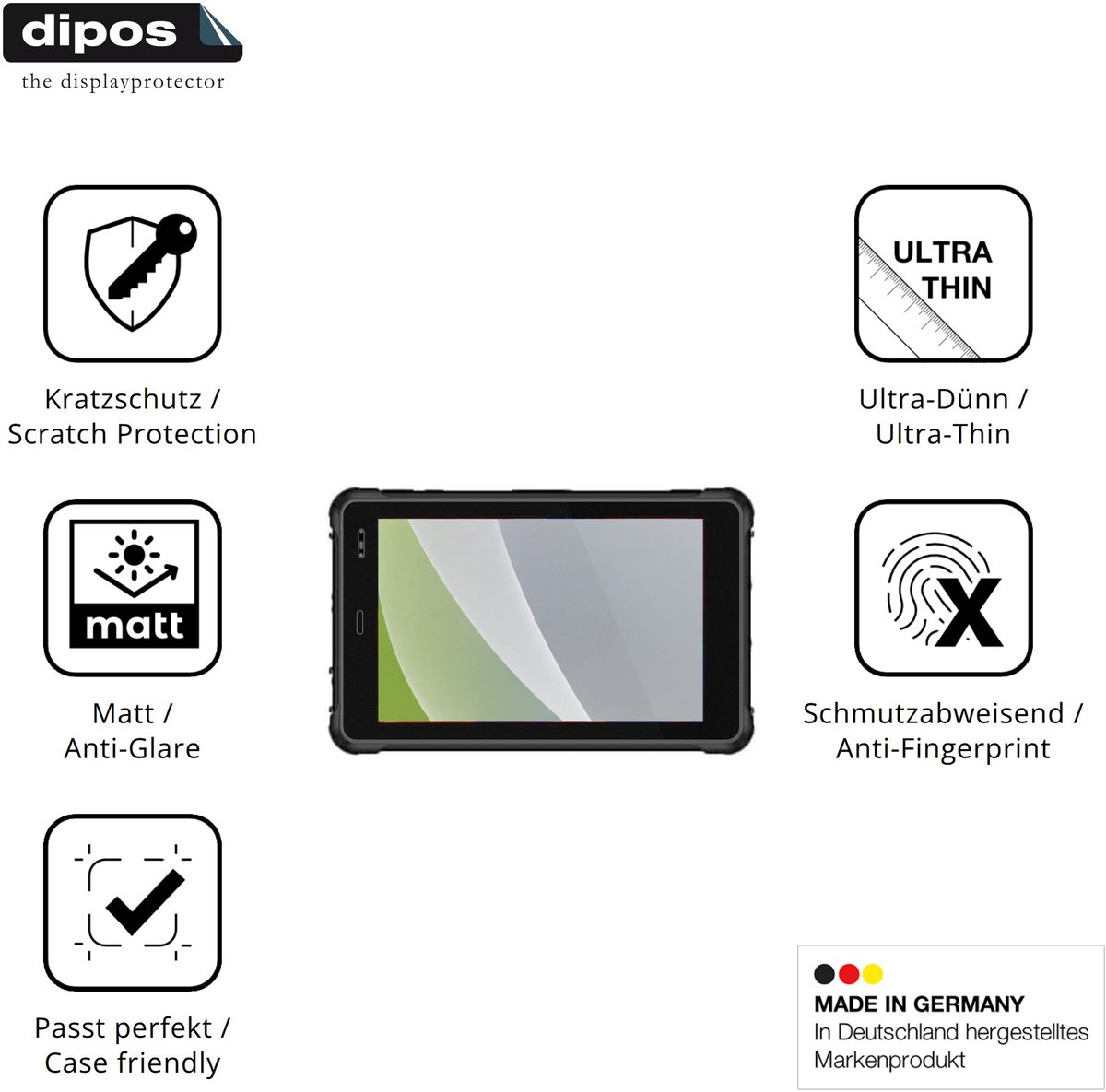 dipos – 2x Matte Beschermfolie geschikt voor Conker SX82 | Krasbestendige & antireflecterende Screenprotector Ultra-Thin