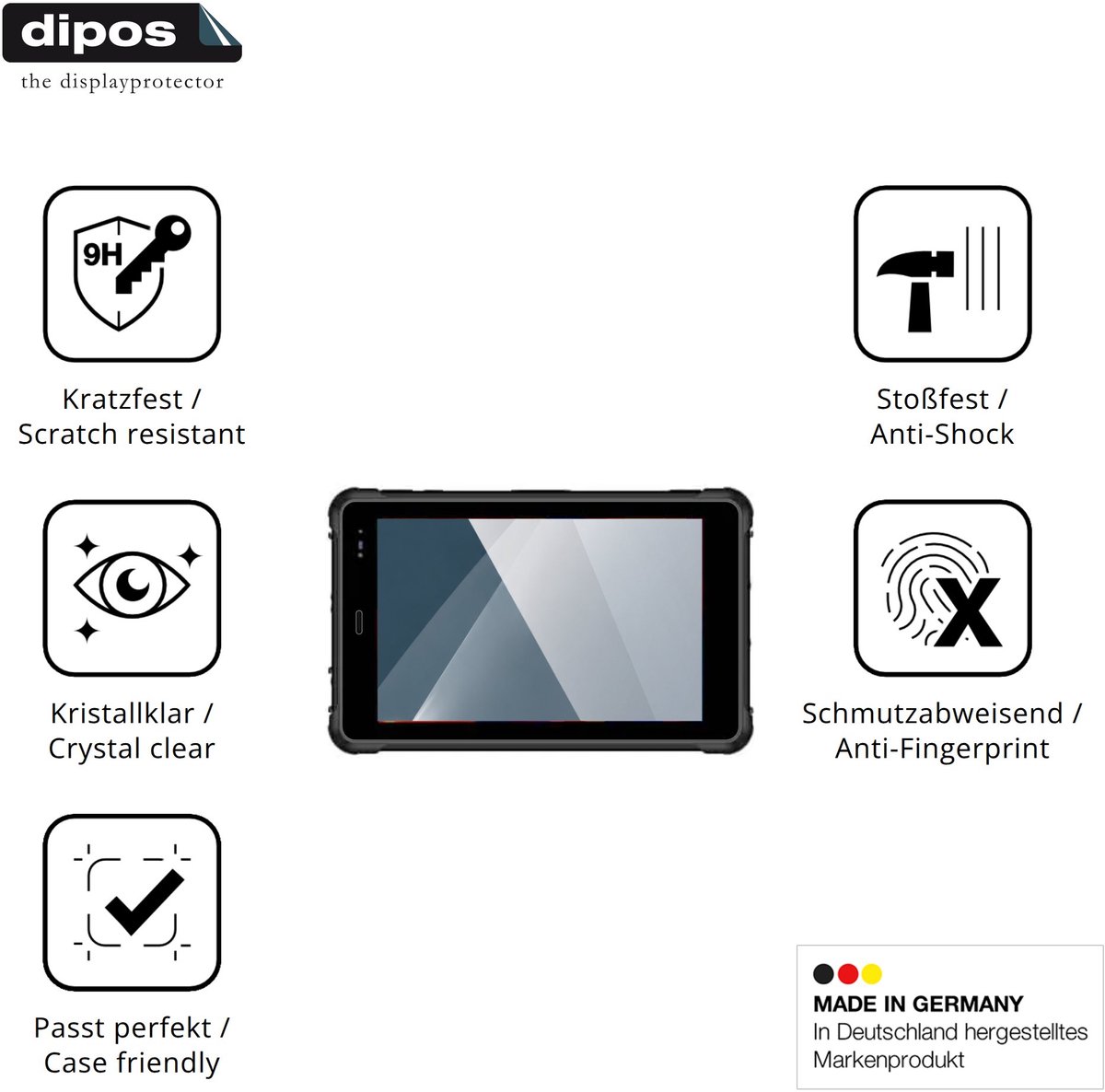 dipos – 2x Pantserfolie geschikt voor Conker SX82 | 9H Screenprotector