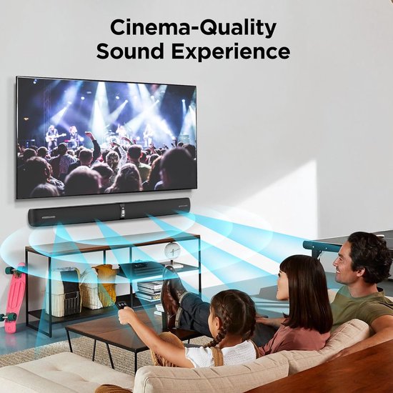 Soundbar - Luidspreker - Film Kijken - Afneembaar Ontwerp - 90W - Zwart — afbeelding 4
