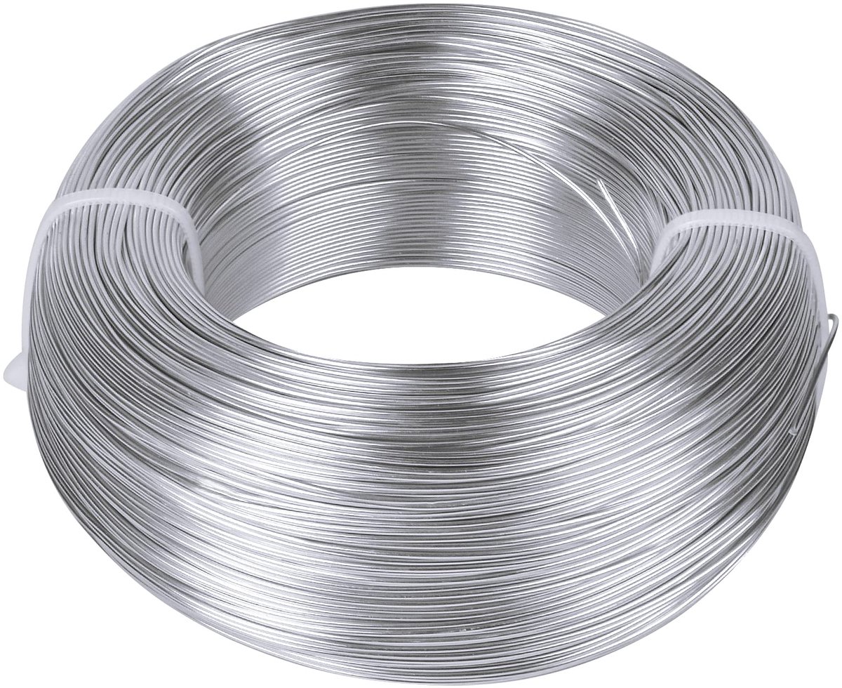 Aluminiumdraad, knutseldraad van aluminium, metaal, zilver, sieraden, metalen draad, opvouwbaar, voor knutselen, sculptuur, vrije tijd, knutselen, handwerk, sieraden, creatie (2,5 mm)