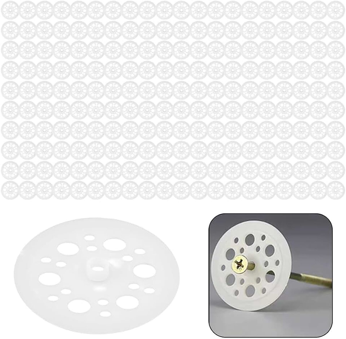 200 Piece 46mm Wasmachines Plastic, Isolatieplaten, Schuimplaten Wasmachines voor Ondersteuning en Bevestiging Isolatie Materiaal