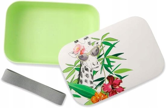 GREENBOX PLA lunchbox met giraf, broodtrommel met deksel van GREENBOX — afbeelding 2