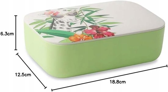 GREENBOX PLA lunchbox met giraf, broodtrommel met deksel van GREENBOX — afbeelding 3