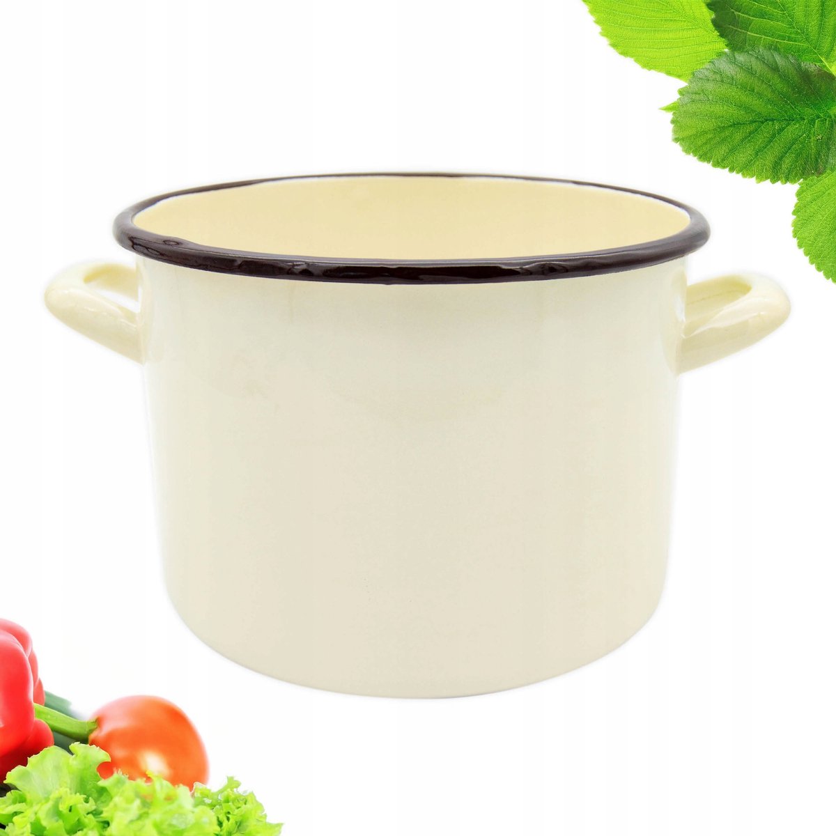 Traditionele Emaille Pan Staal 22 cm - 6,1L